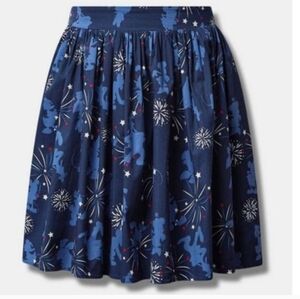 Torrid Disney Americana Mickey Mouse and Friends Poplin Mini Skater Skirt